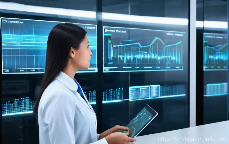 보건의료행정사와 업무 자동화 툴 - **Prompt:** A diverse group of modern administrative staff members in a bright, futuristic hospital ...