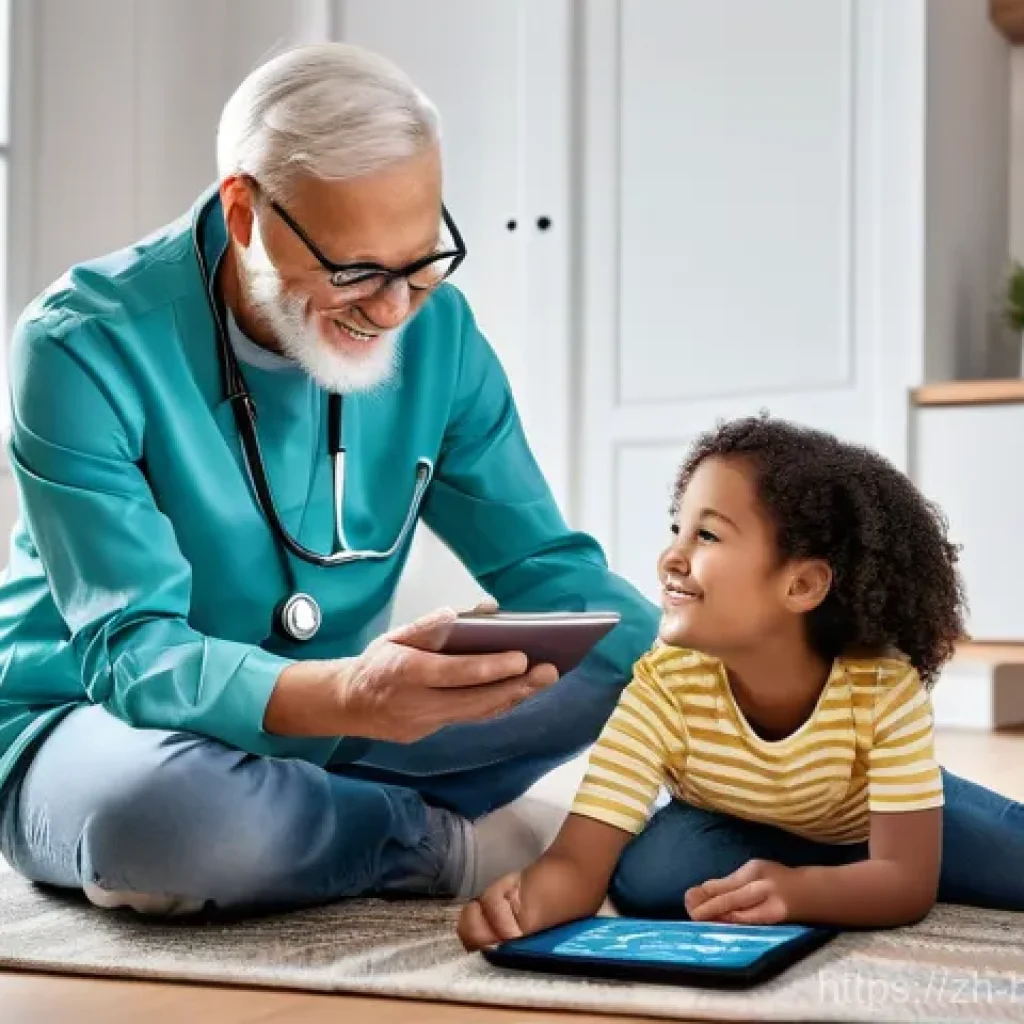 보건의료행정사와 건강보험의 관계 - **Prompt:** A vibrant, futuristic image showcasing the convenience of digital healthcare. In the for...