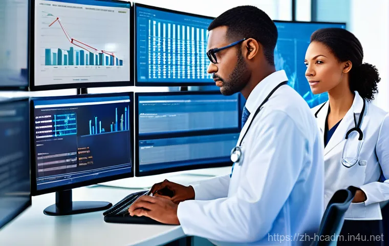 보건의료행정사와 건강보험의 관계 - **Prompt:** An uplifting scene depicting accessible community healthcare. A warmly lit, inviting com...